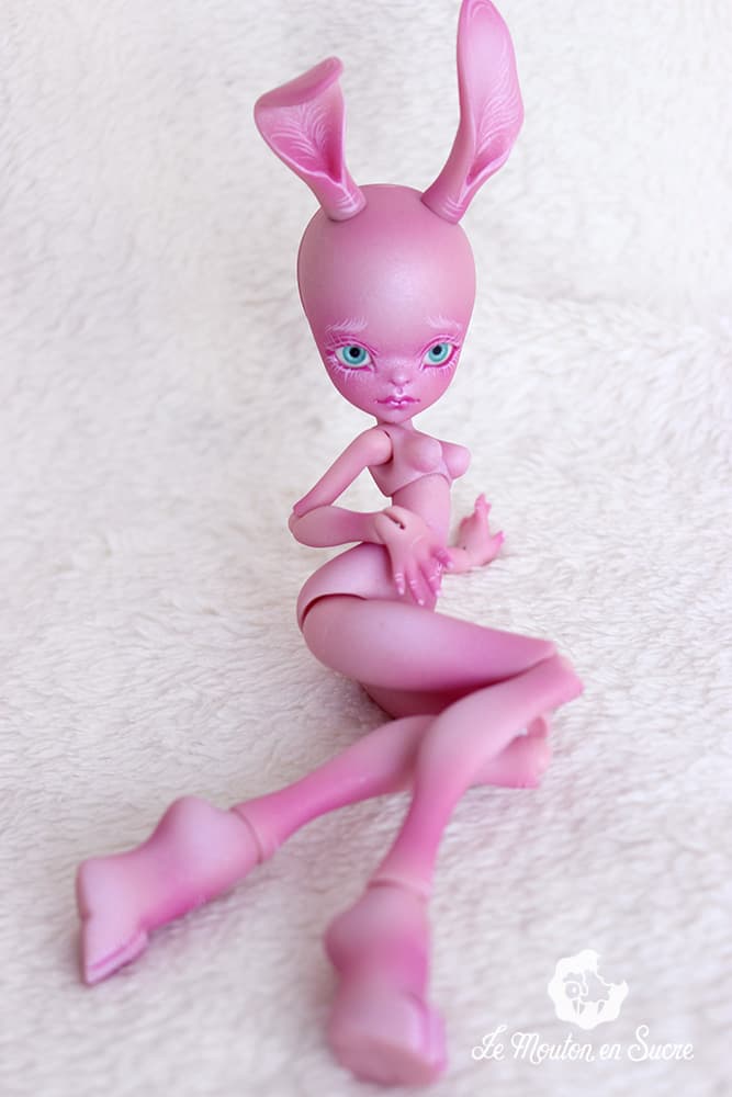 Giorria Dephts Dolls pink rabbit bjd doll makeup resin